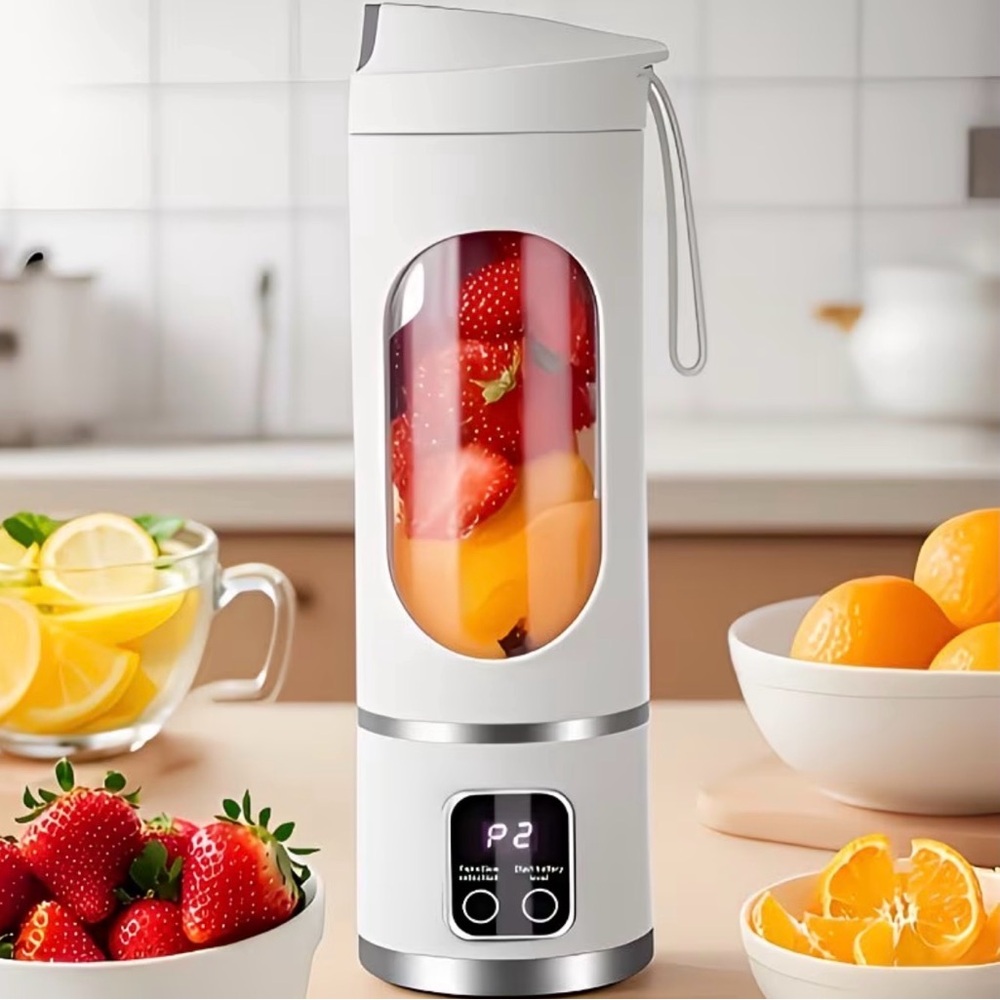 Portable Mini Blender Juicer USB Rechargeable Smoothie Maker for Travel & Home